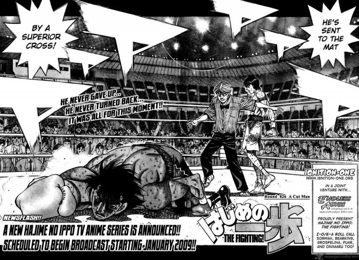 Hajime no Ippo: Fighting Spirit, Chapter 826 image 02